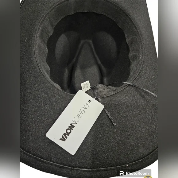 Cowgirl Hat Black with Rhinestone Details - Picture 4 of 8